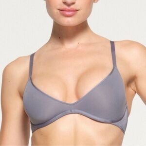 NWT Skims | Weightless Scoop Bra Slate Blue/Gray | 34DDD